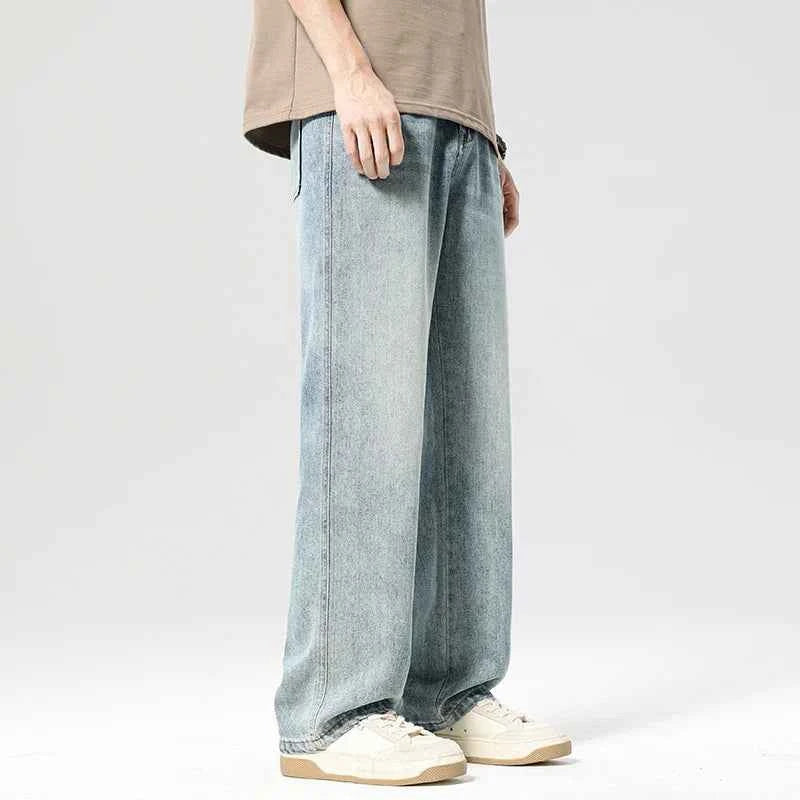 Y2K Trendy Loose Fit Elastic Waist Jeans