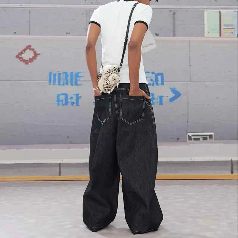 Lightweight High Waisted Wide Leg Denim Jeans