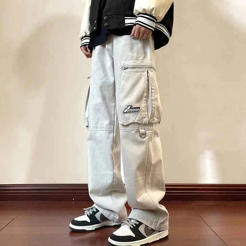 Streetwear Casual Solid Color Wide Leg Baggy Pants