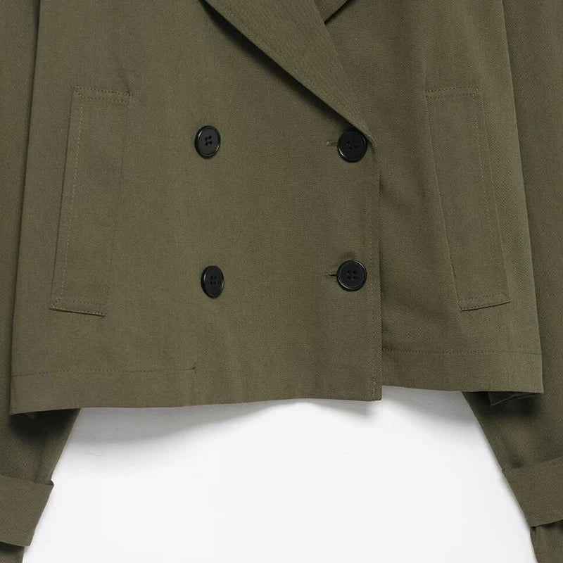 Chic Double Breasted Retro Trench Jacket