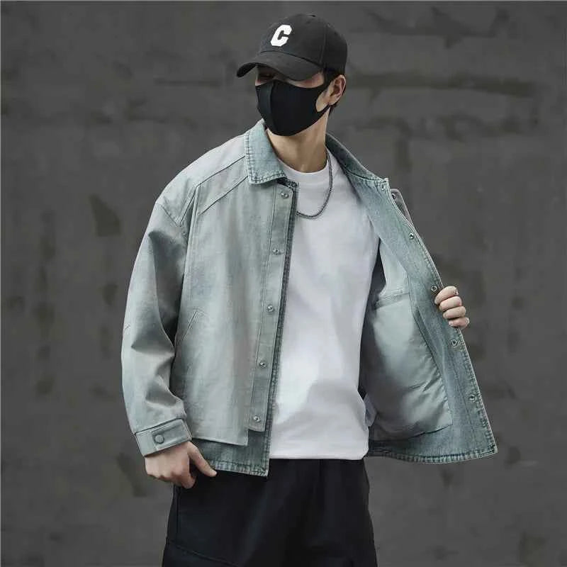 Retro Loose Korean Style Denim Bomber Jacket