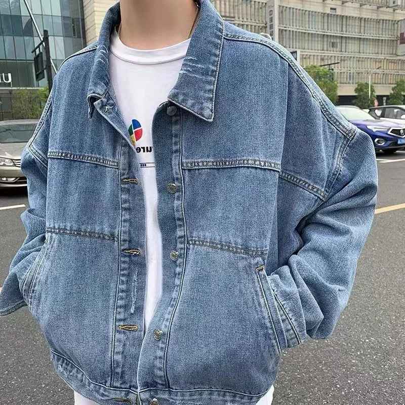 Classic Comfort Blue Retro Loose Denim Jacket