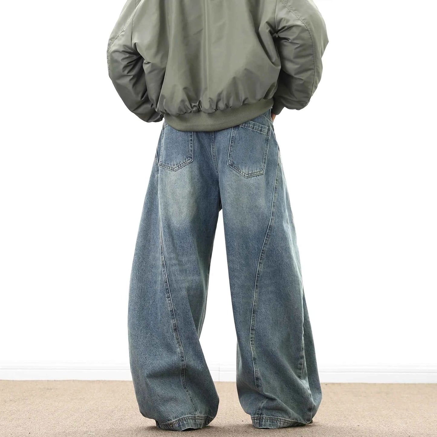 Baggy Handsome Wide Leg Denim Jeans