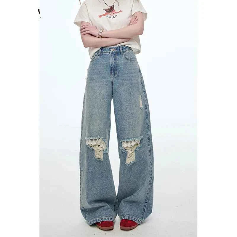 Chic Loose Wide Leg Jeans Jeans