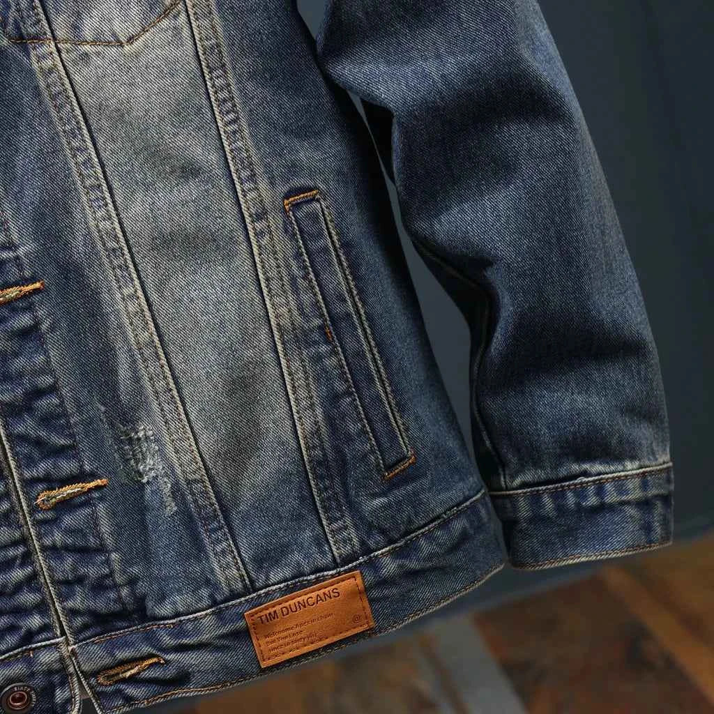 Durable Y2K Oversized Heavy-Duty Cowboy Denim Jacket