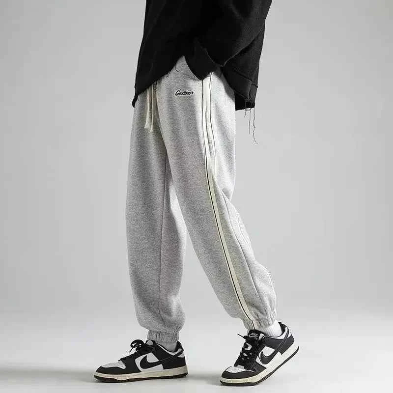Breathable Striped Side Baggy Sporty Jogger