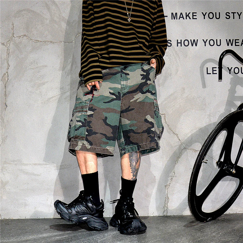 Tactical Camouflage Knee Length Shorts