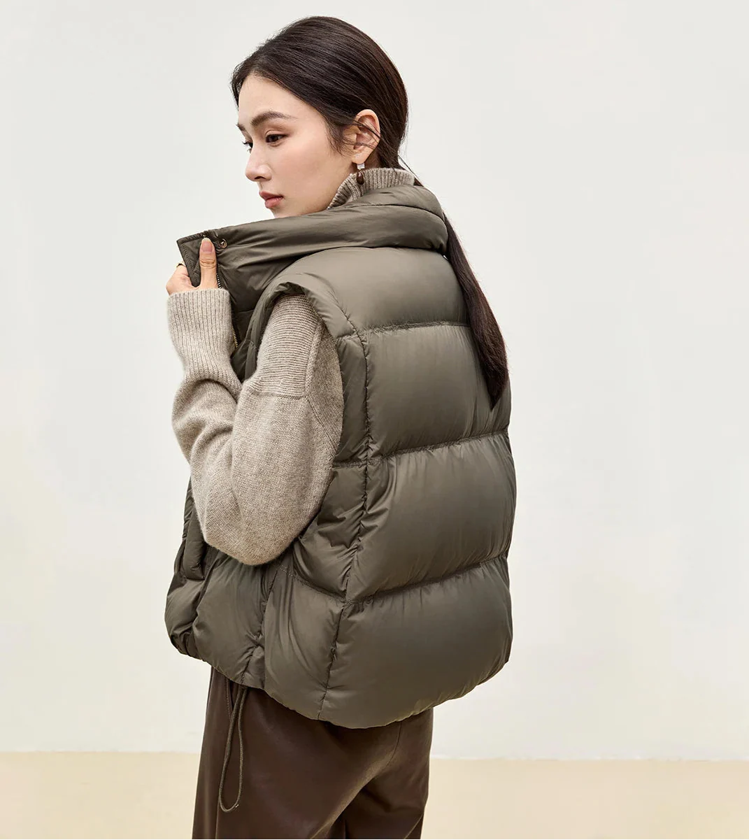 Cozy White Down Puffer Jacket - Luxuryurbanwear