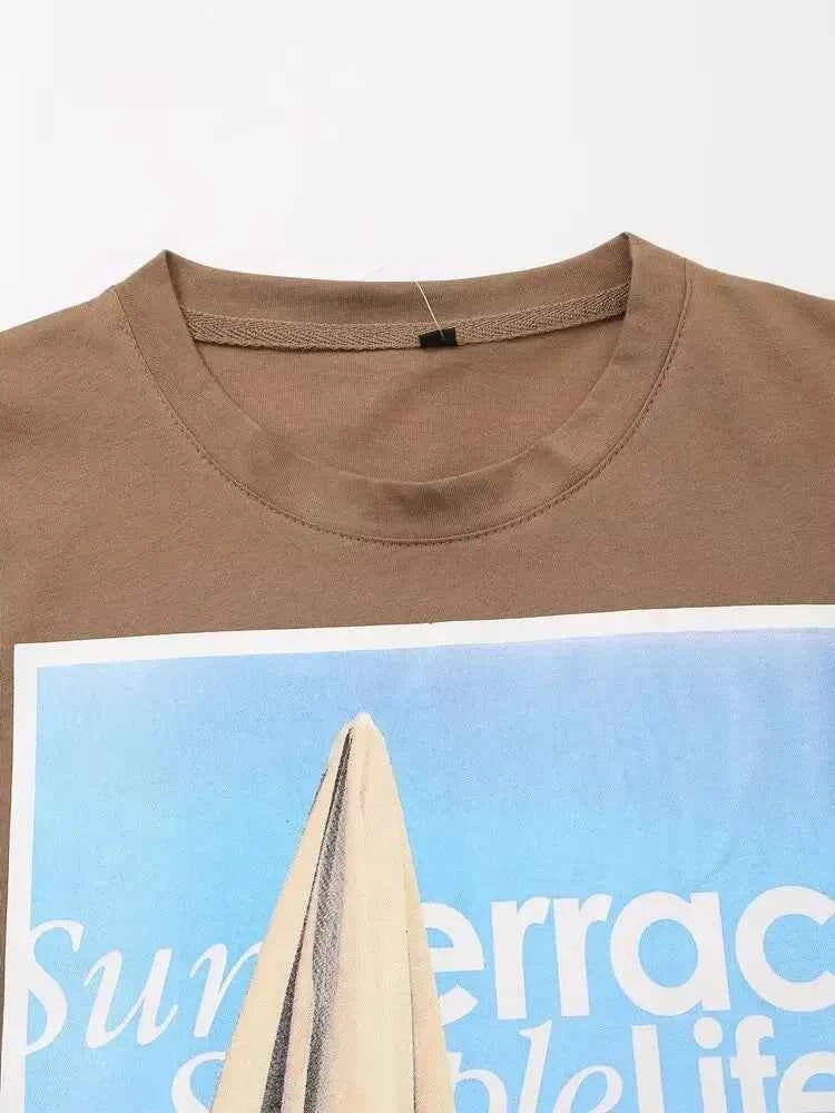 Oversized Printed Cotton T-Shirt