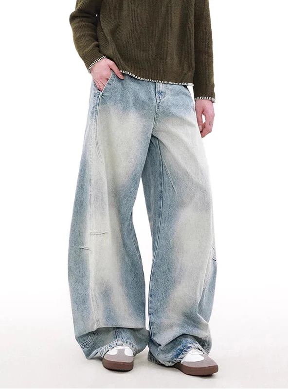 Premium Y2K Blue Oversize Hip Hop Boyfriend Jeans - Luxuryurbanwear