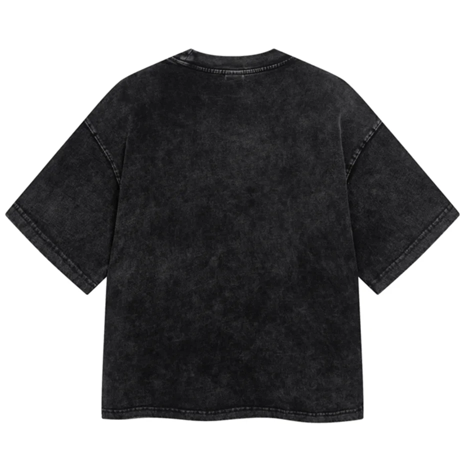Streetwear Wax Printed Vintage Oversized T-shirts