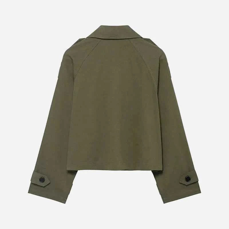 Chic Double Breasted Retro Trench Jacket