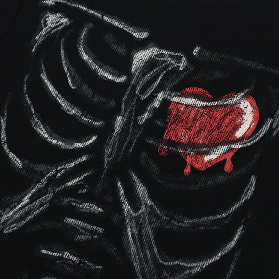 Skeleton Graphic Streetwear Oversized T-shirts