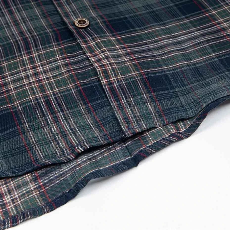 Flattering Plaid With Tie Button Up Casual Shirt