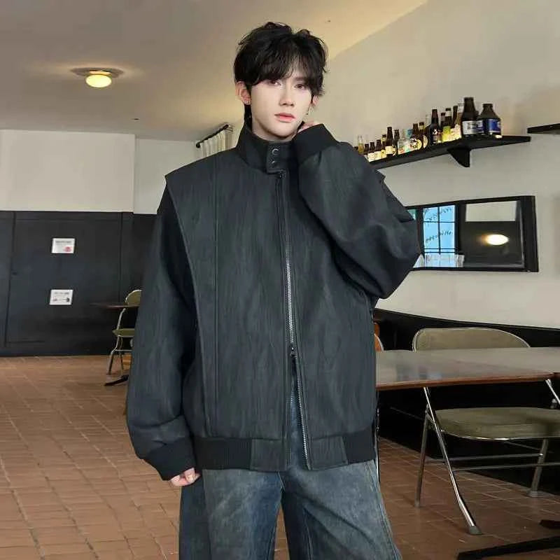 Autumn Deconstruction American Zipper Jacket