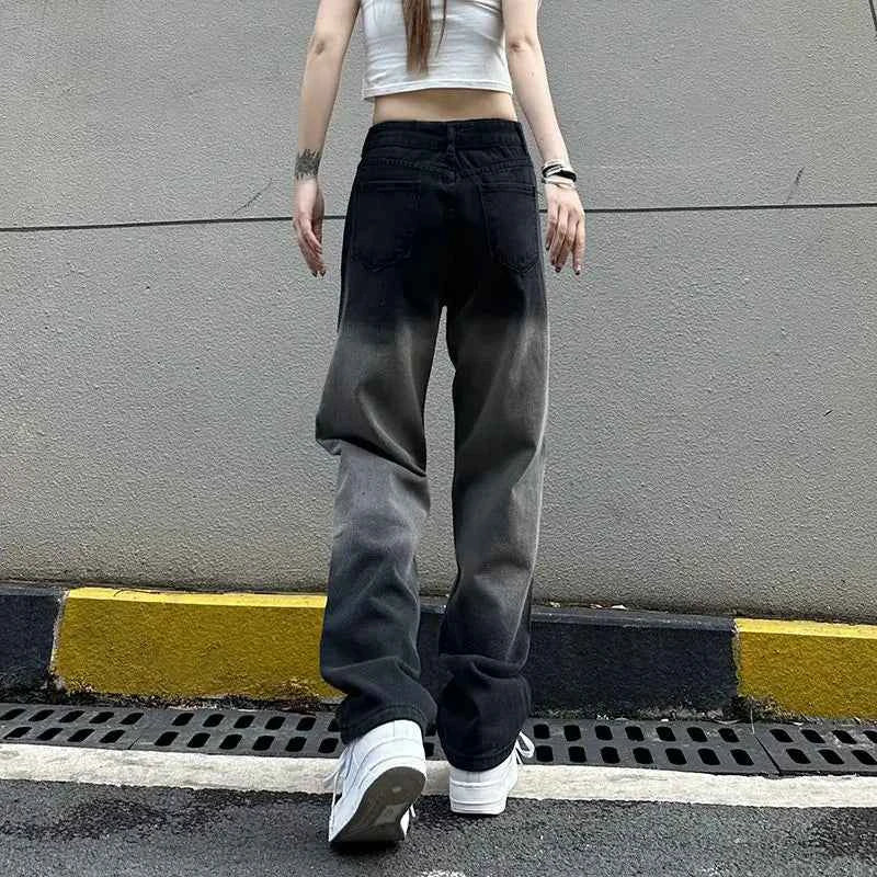 Cozy Cool Gradient High Waist Denim Jeans