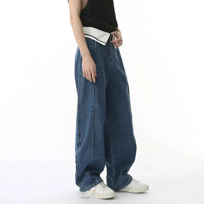 High quality personalized fold waist Jeans