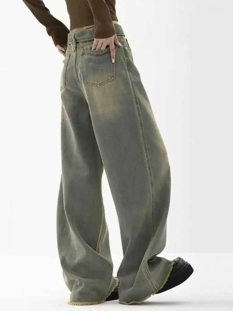 Yedinas Baggy Mom Jeans High Jeans