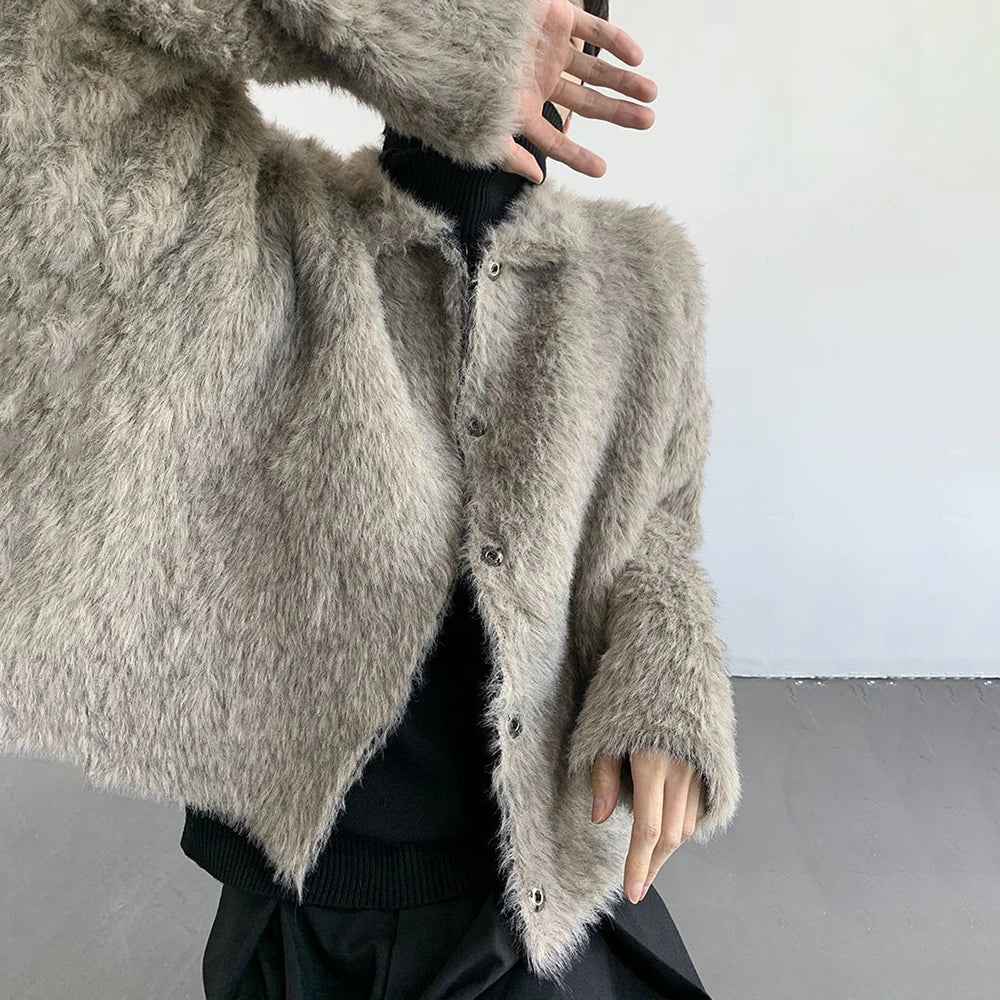 Y2K Luxury Plush Faux Fur Jacket