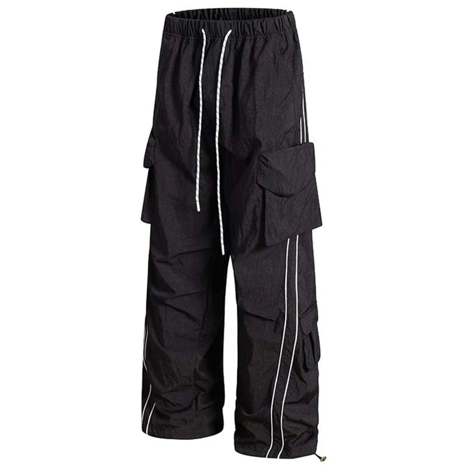 Baggy Stripe Cargo Joggers