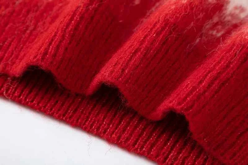 Streetwear Gradient Ombre Fuzzy Knit Sweater