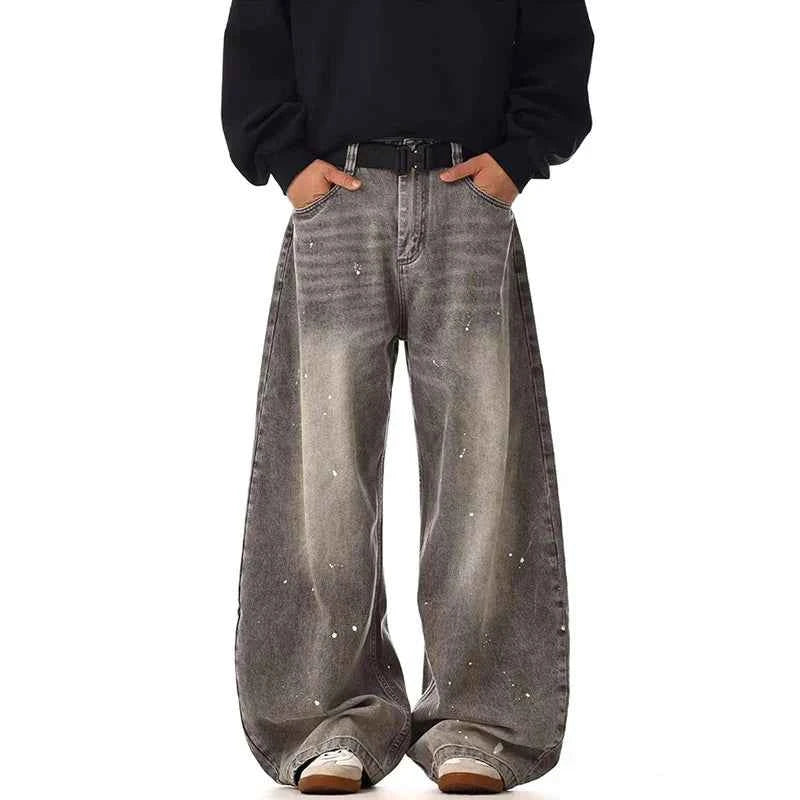 Baggy Gray Vintage High Waisted Jeans