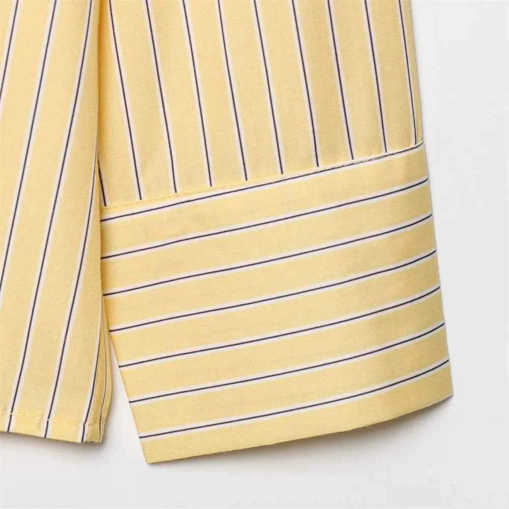 Flattering Striped Single Breasted Long Sleeve Shirt
