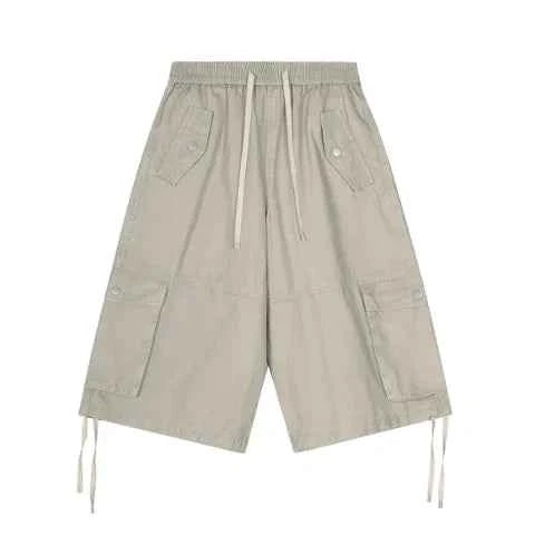Streetwear Loose Fit Cargo Wide Leg Jorts