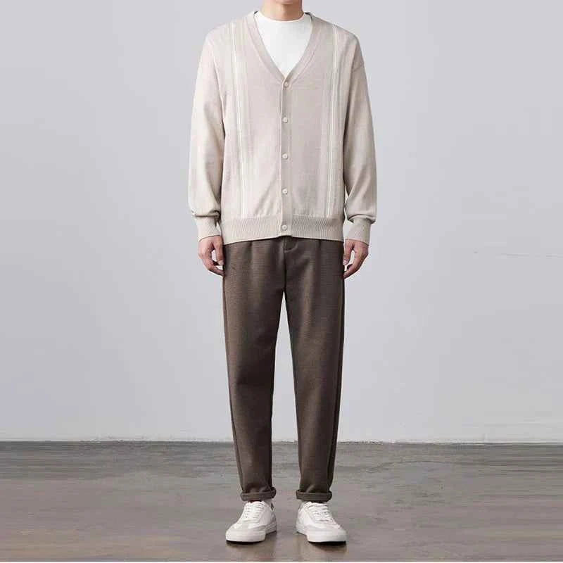 Retro Korean Style Patchwork Long Sleeve Cardigan