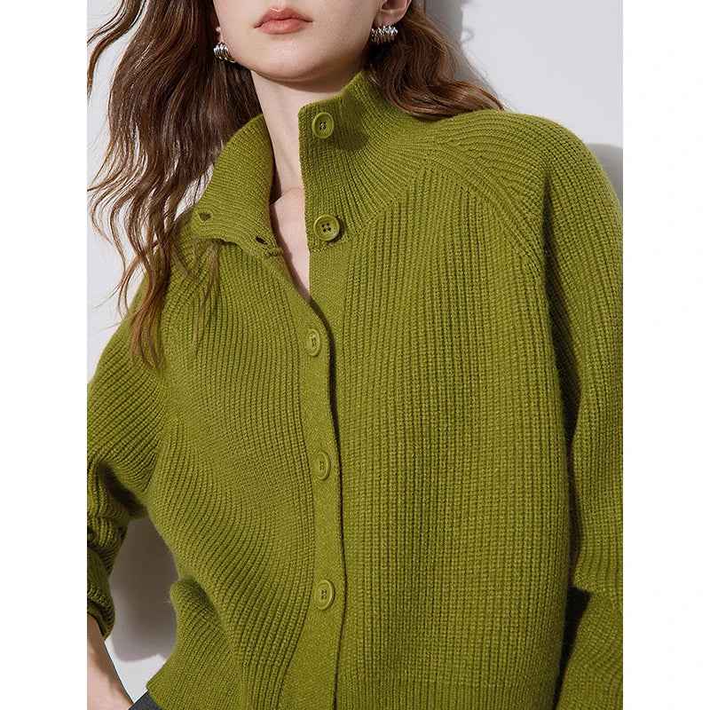 Cozy Knitted Turtleneck Cardigan for Winter
