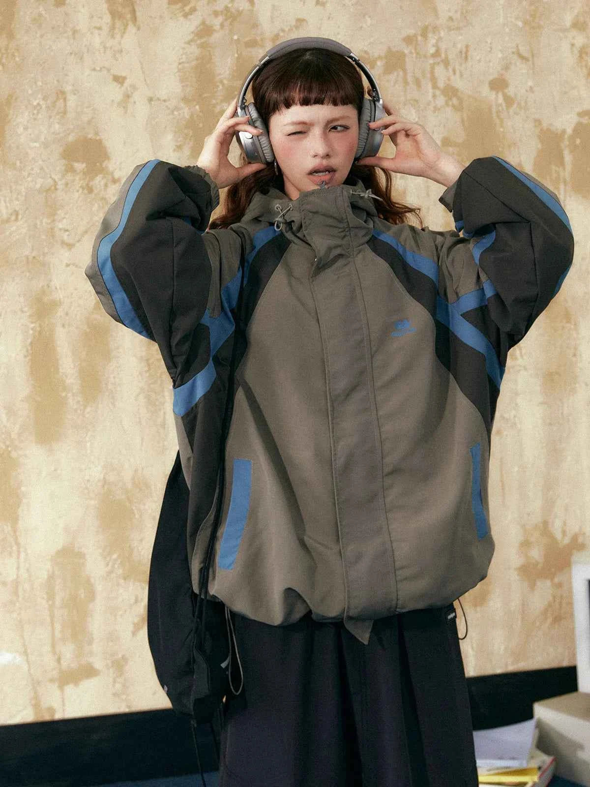 Color Matching Loose Casual Jacket