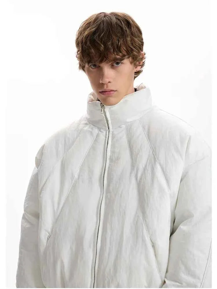 Stylish Winter Stand Neck Padded Puffer Jacket