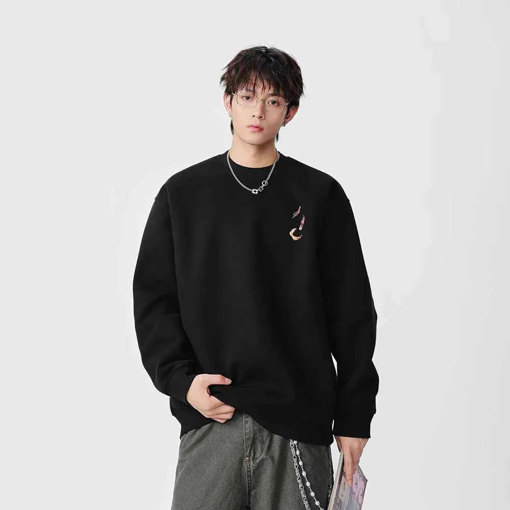 Y2K Abstract Pattern Crew Neck Sweatshirt