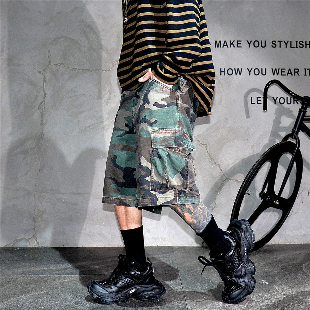 Tactical Camouflage Knee Length Shorts