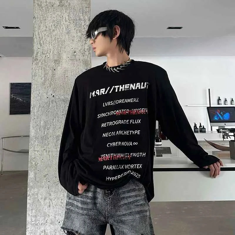 Statement Piece Round Collar Long T-Shirt
