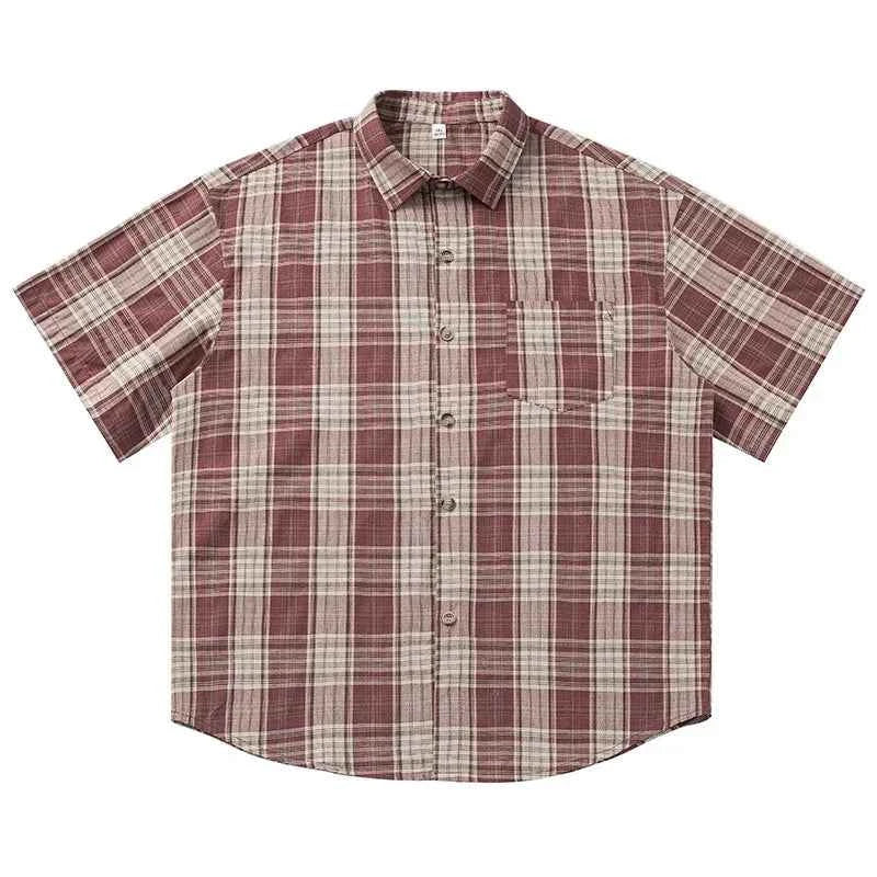 Men's Plaid Short Sleeve Summer Shirt