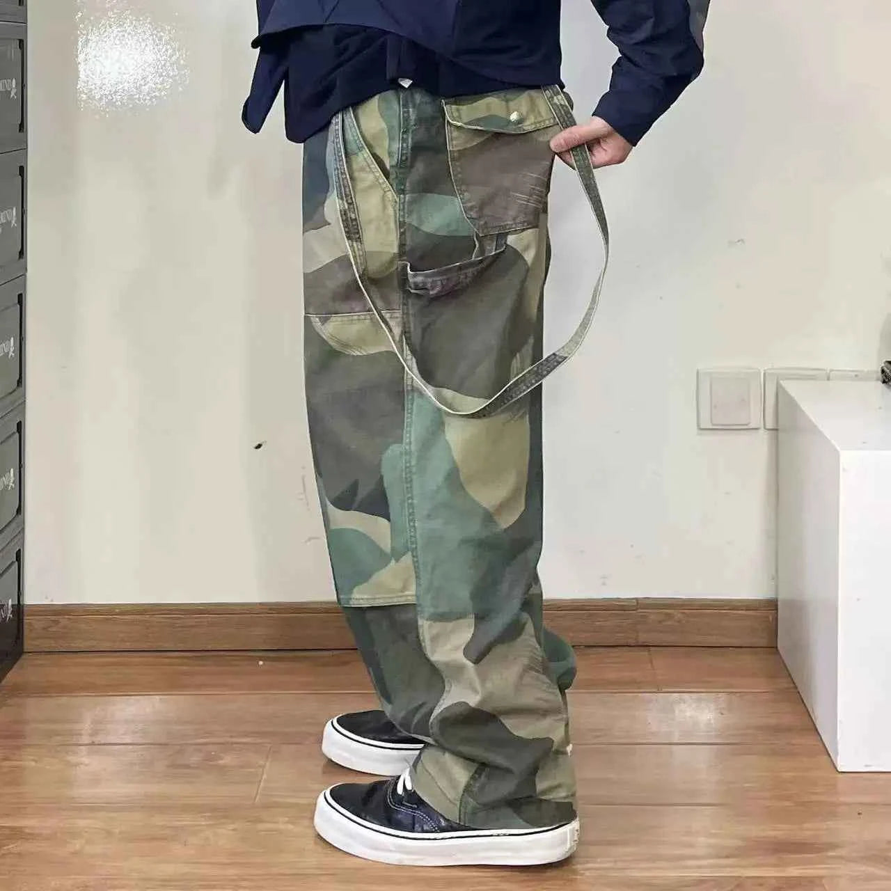 Japanese Camouflage Style Cargo Wide Leg Pants