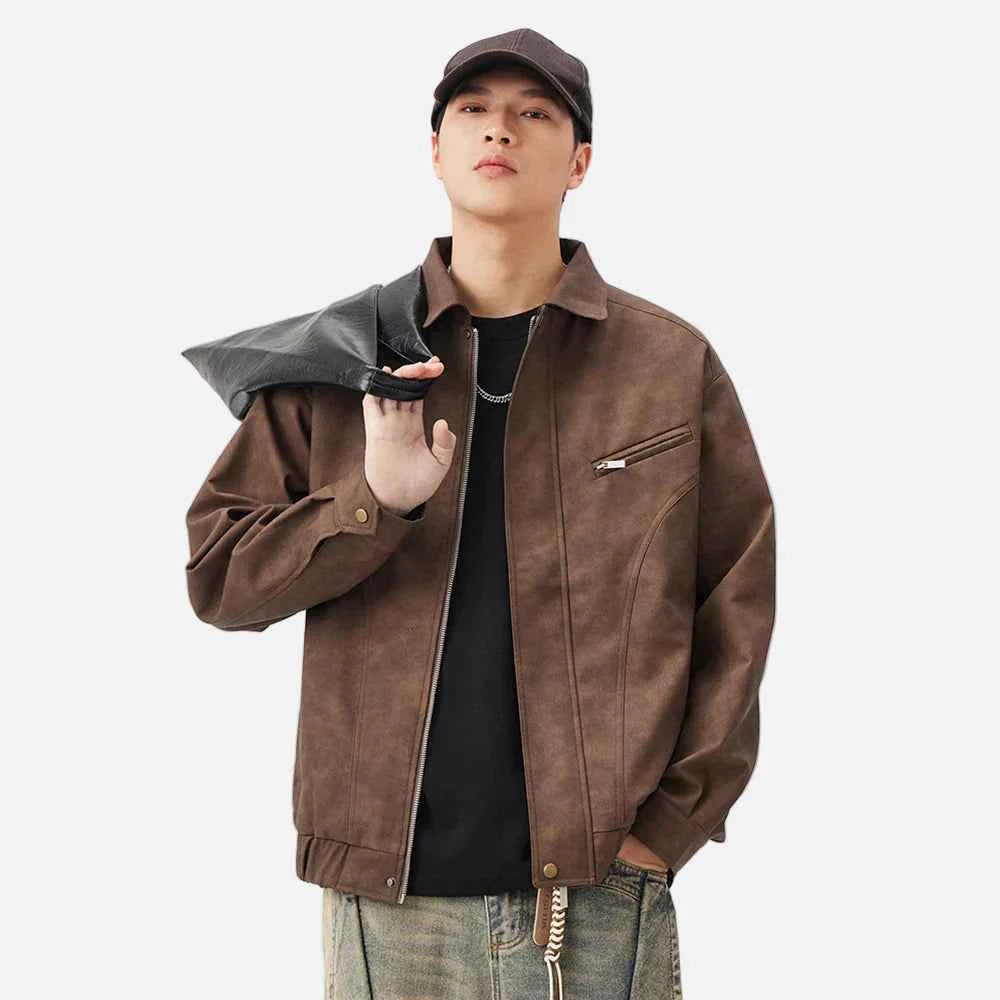 High End American Workwear Leather Jacket