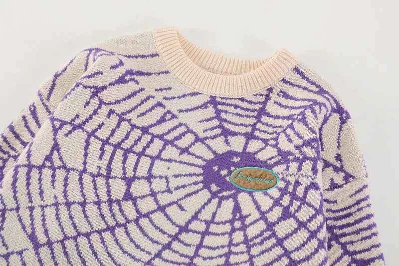 Spider Pattern High-Quality Knitted Sweater
