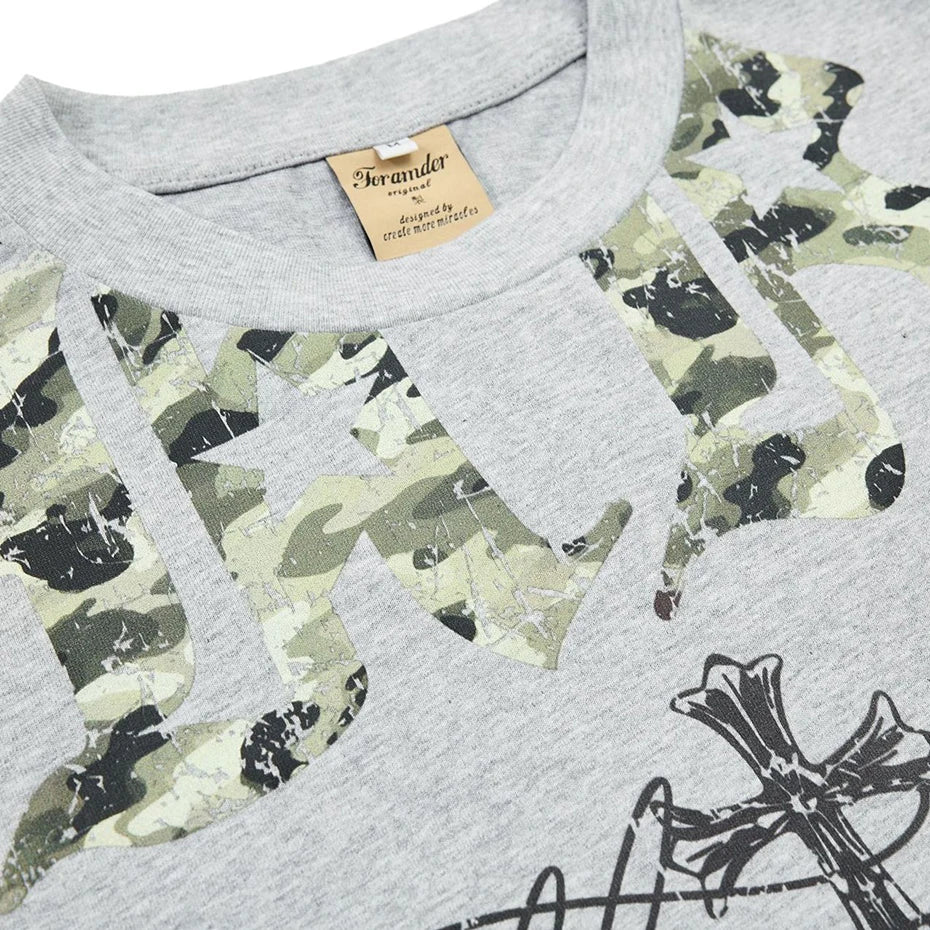 Cross Graphic Streetwear Oversized T-Shirts
