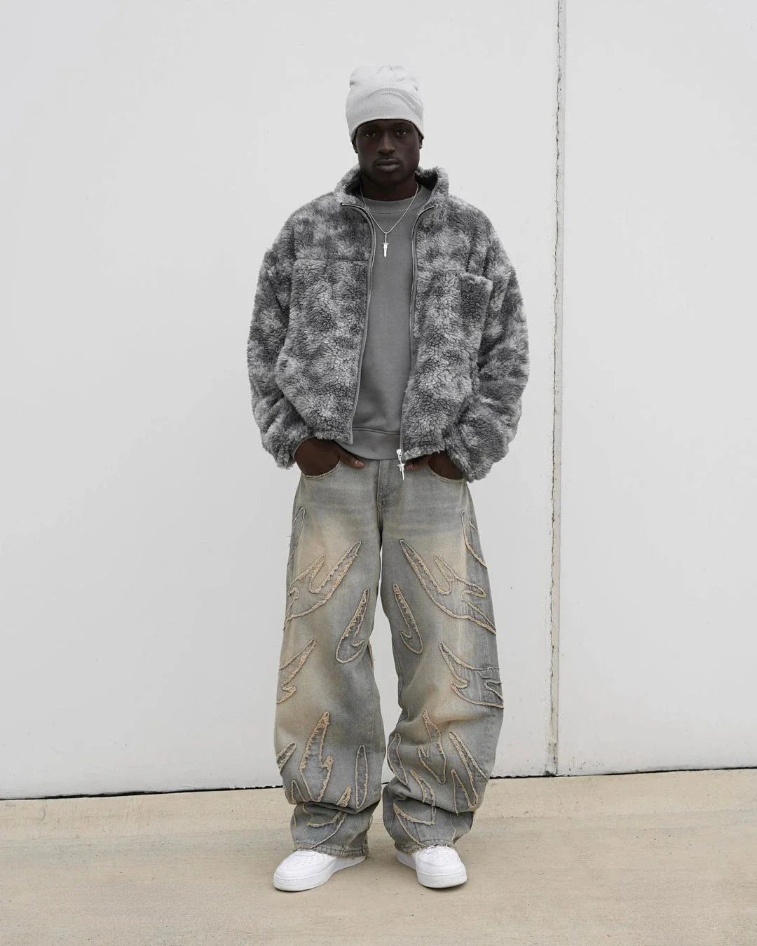 Y2k Retro Raw Edge Patchwork Denim Jeans