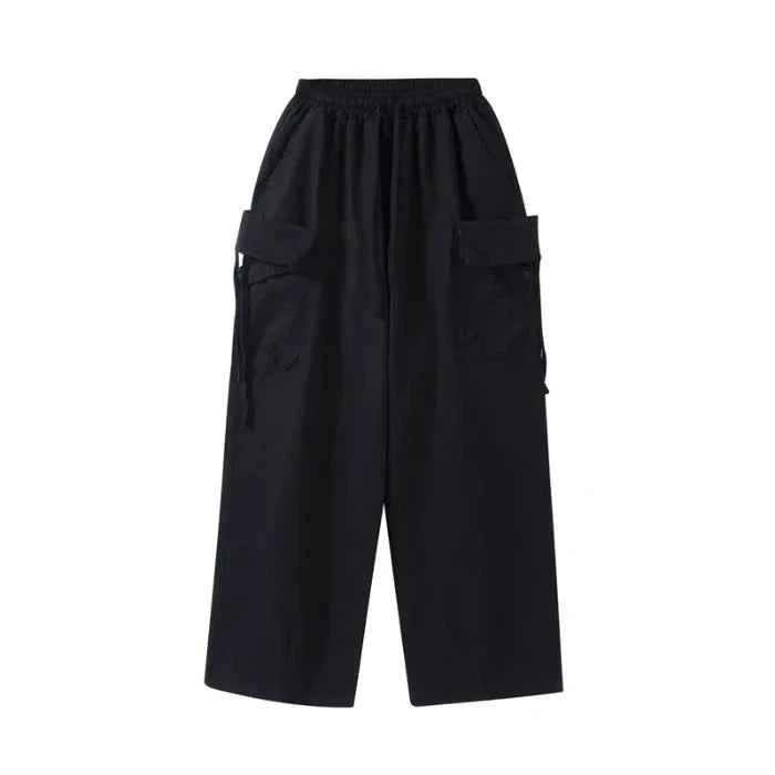 Y2K Japanese Style Loose Straight Leg Cargo Pants