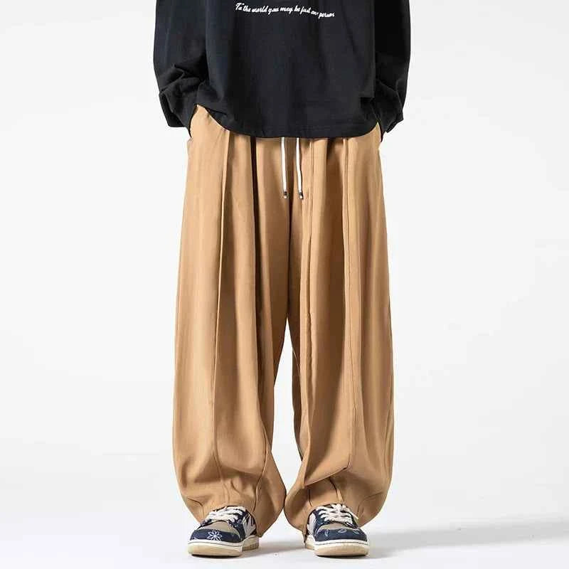 Fashionable High Waist Wide Leg Solid Color Jogger