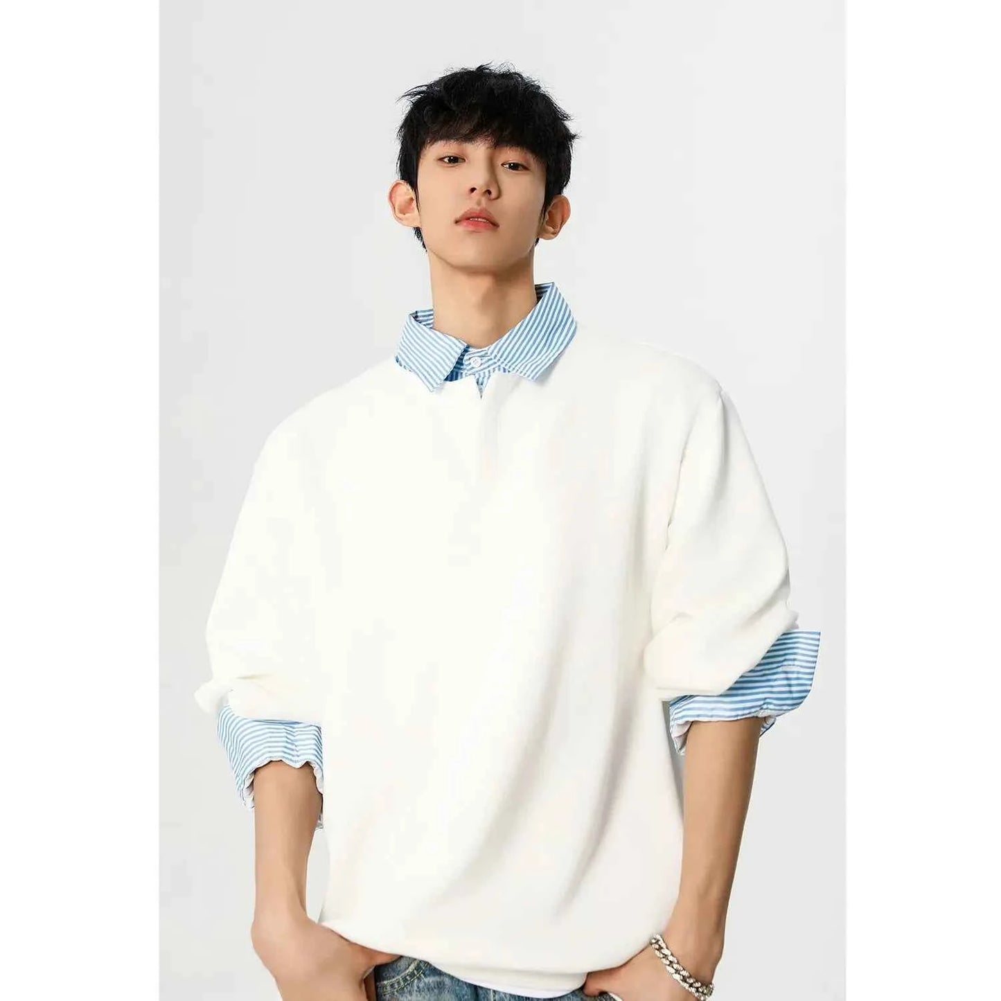 Classic Comfort Versatile Layered Look Sweater