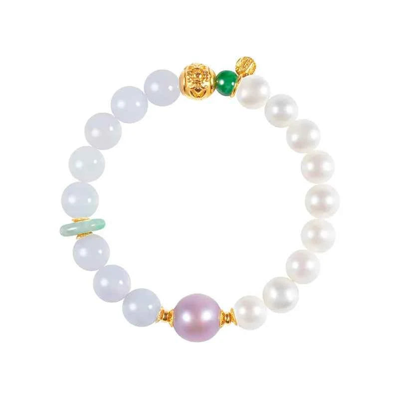 Beaded Freshwater Silver Pearl Bracelet
