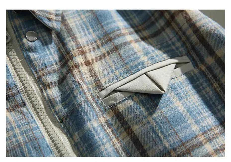 Autumn Plaid Casual Double Face Windbreaker Jacket