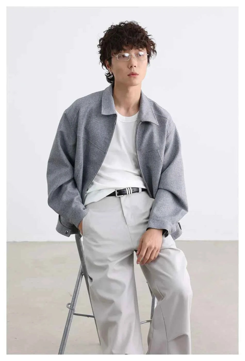 Men Patchwork Loose Vintage Casual Retro Jacket