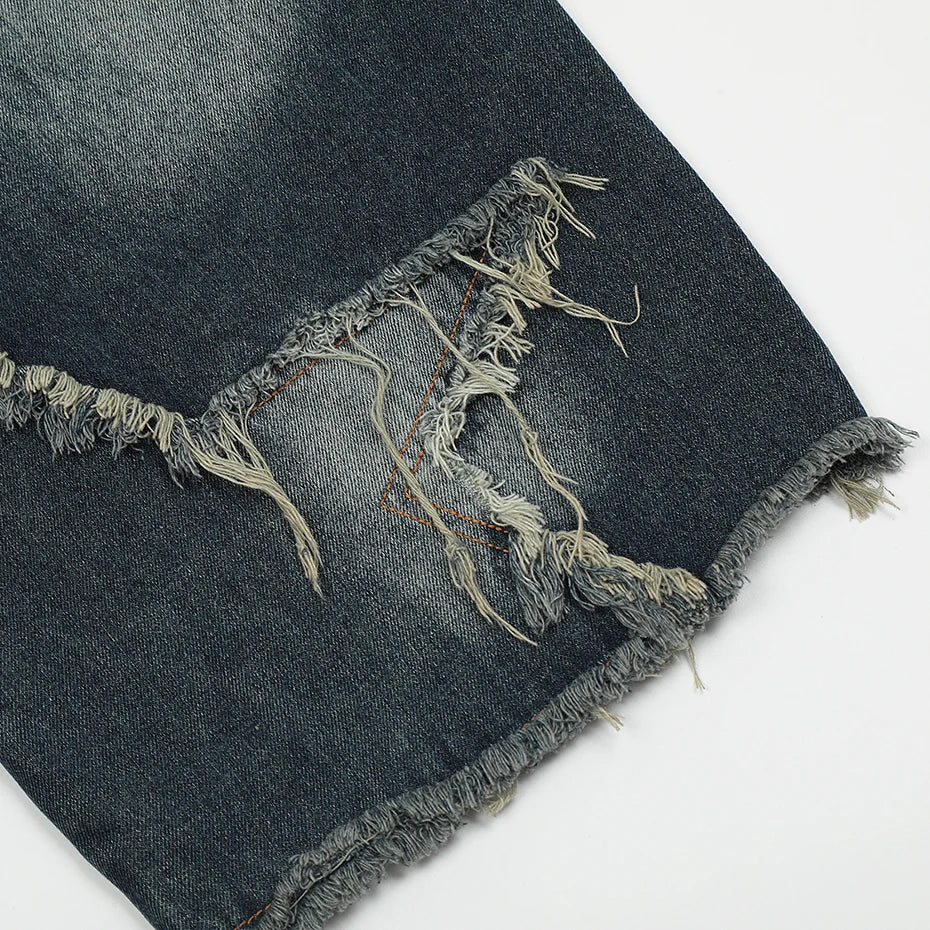 Blue Denim Tassel Star Shorts