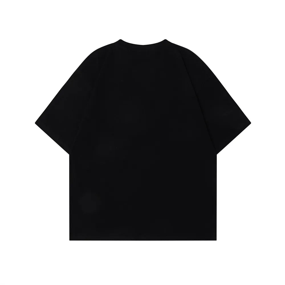 Summer Oversize Rock Portrait Short Sleeve T-Shirt - Luxuryurbanwear