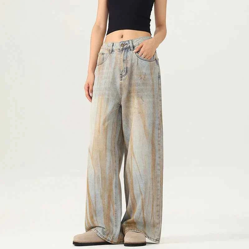 Trendy Cool Loose Fit Wide Leg Jeans